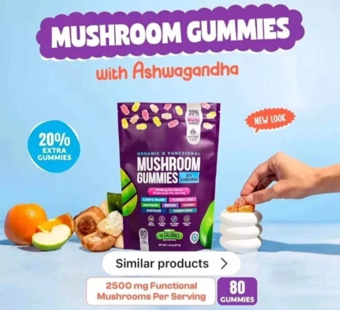 ORGANIC&FUNCTIONAL MUSHROOM GUMMIES 80 GUMMIES