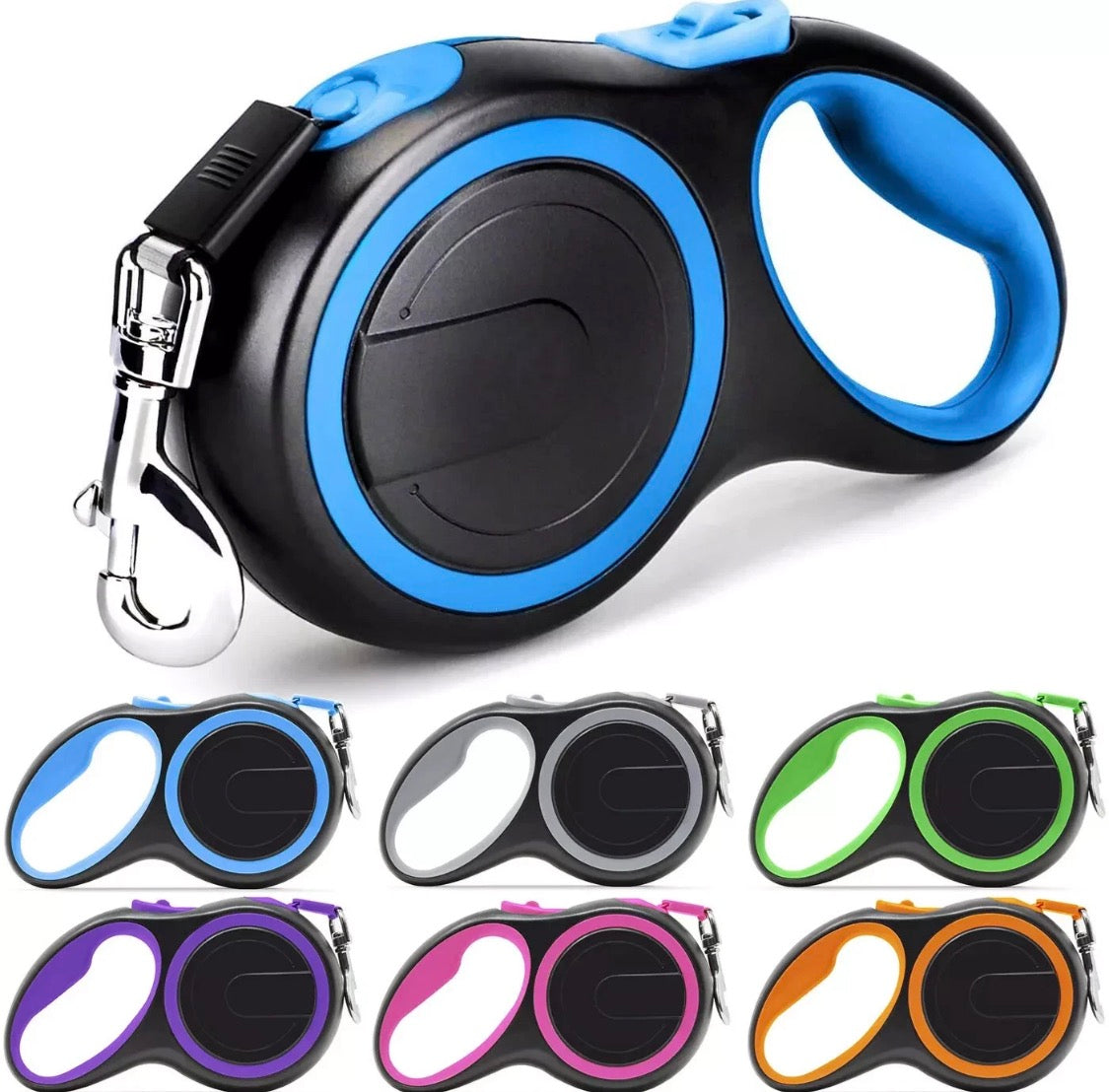 Retractable Dog Lead – 5m Extending Lead with One-Button Lock | 6 Colours | Small to Medium Dogs