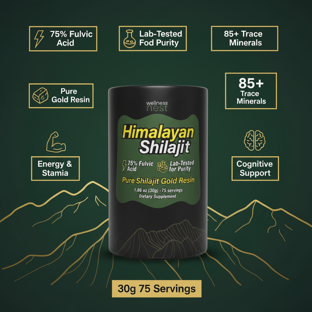 Wellness Nest Shilajit Infographic