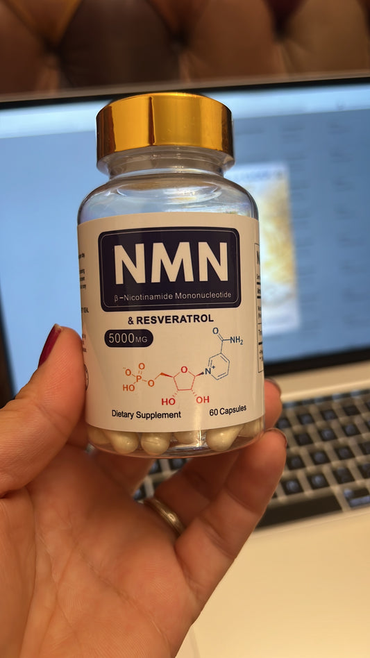 NMN & Resveratrol 5,000mg – β-Nicotinamide Mononucleotide NAD+ Booster | 60 Capsules
