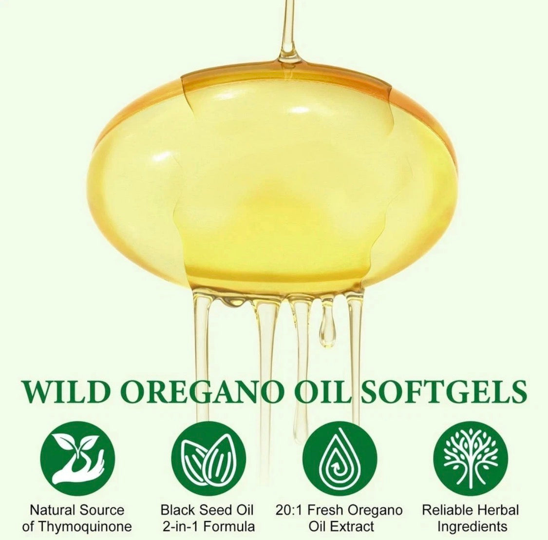 Wild Oregano Oil 6,000mg with Black Seed Oil – 120 Softgels