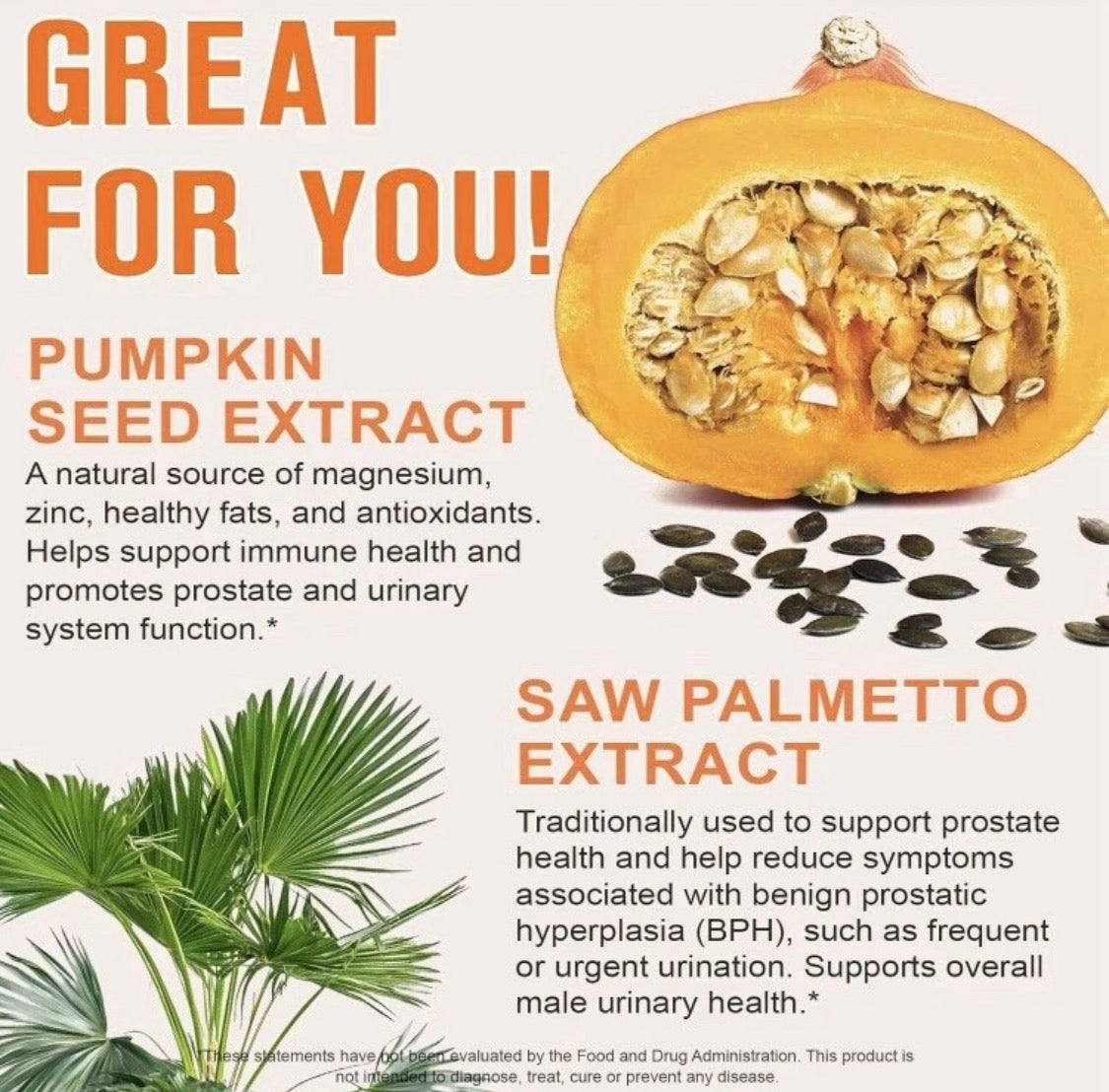 Cold-Pressed Pumpkin Seed Oil with Saw Palmetto – 1,000mg | 300 Softgels
