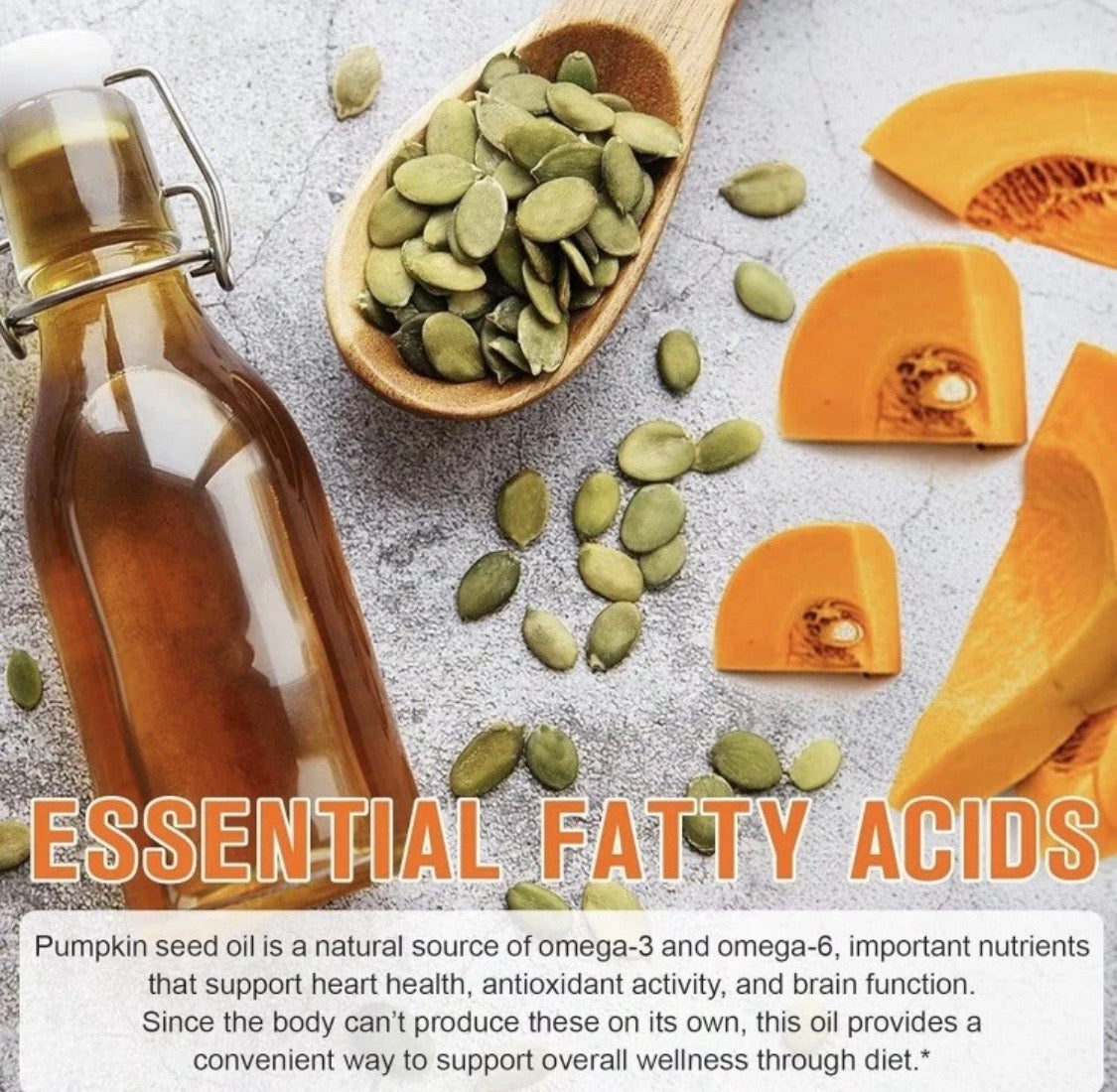 Cold-Pressed Pumpkin Seed Oil with Saw Palmetto – 1,000mg | 300 Softgels