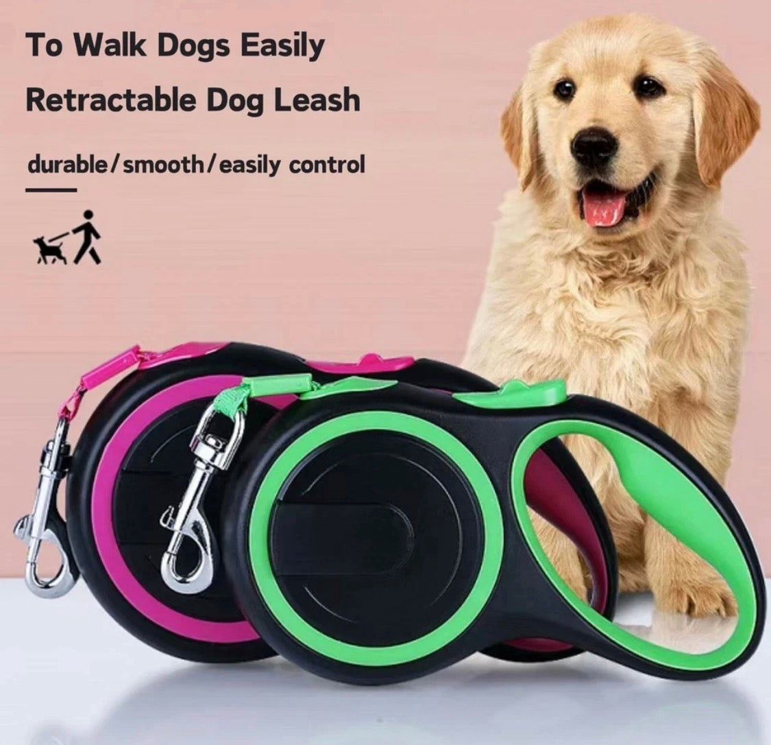 Retractable Dog Lead Extendable Training dog Leash Pet Leads 3 M 5M