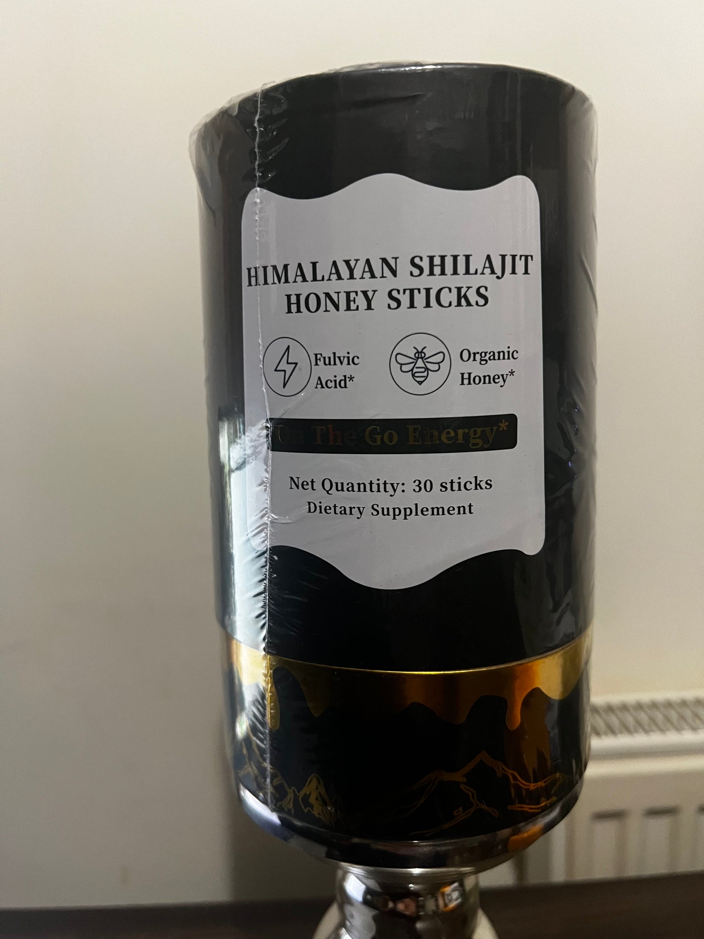 Himalayan Shilajit Honey Sticks – Fulvic Acid & Organic Honey | On-The-Go Energy | 30 Sticks