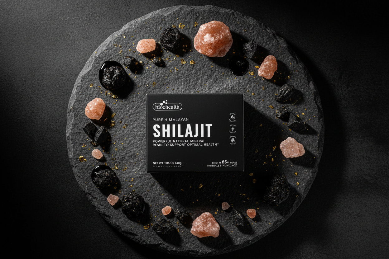 Biochealth Shilajit Flat Lay