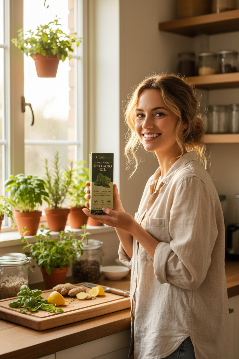 Oregano Oil Lifestyle Woman