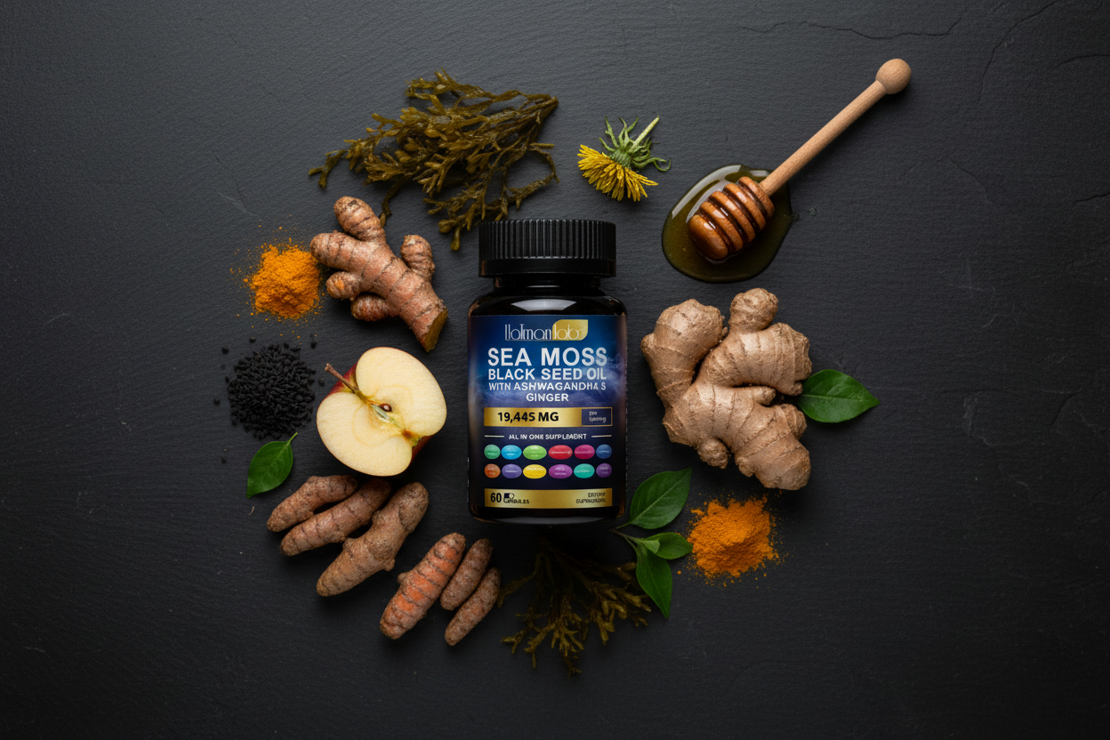 Sea Moss Flat Lay