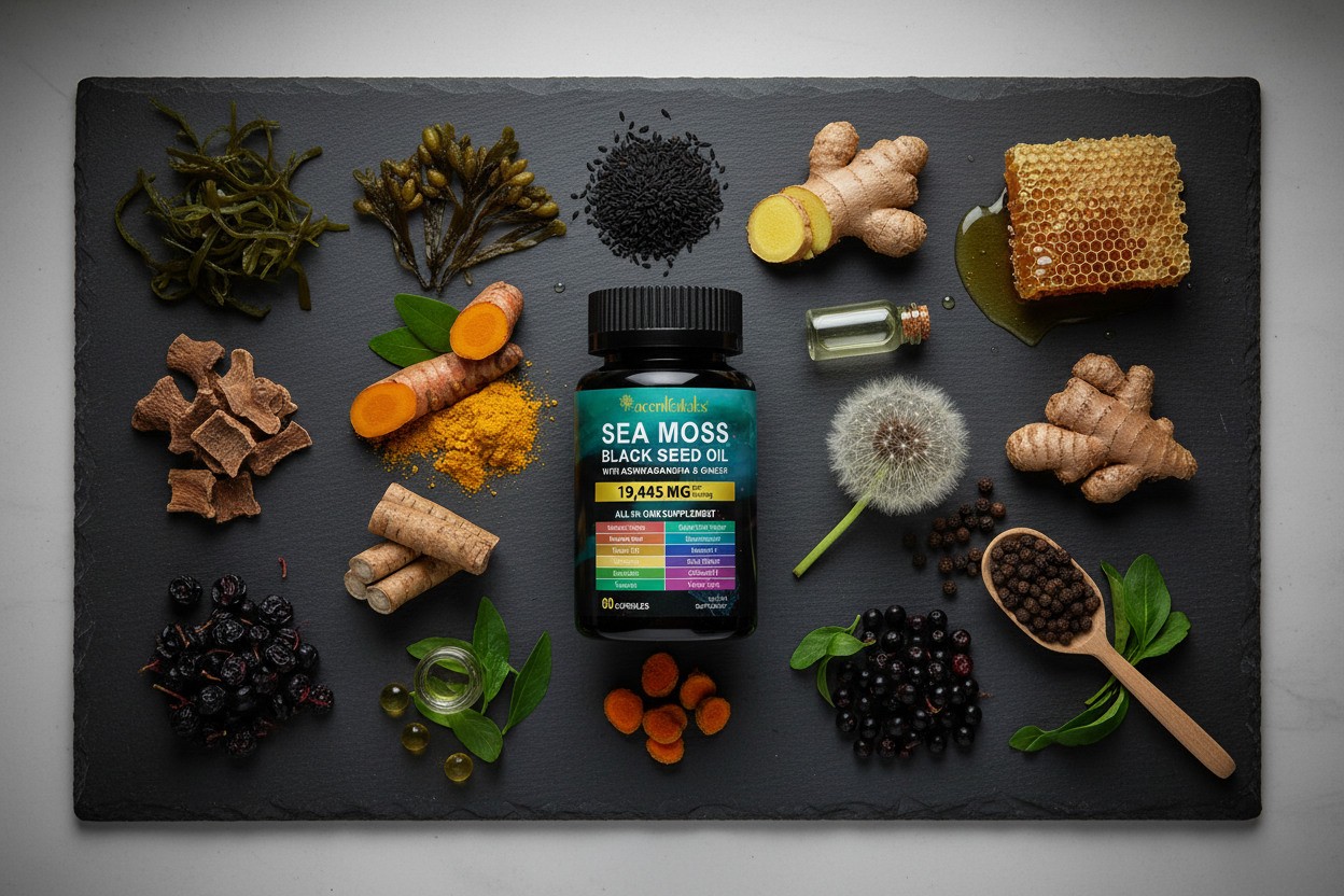 Sea Moss Flat Lay