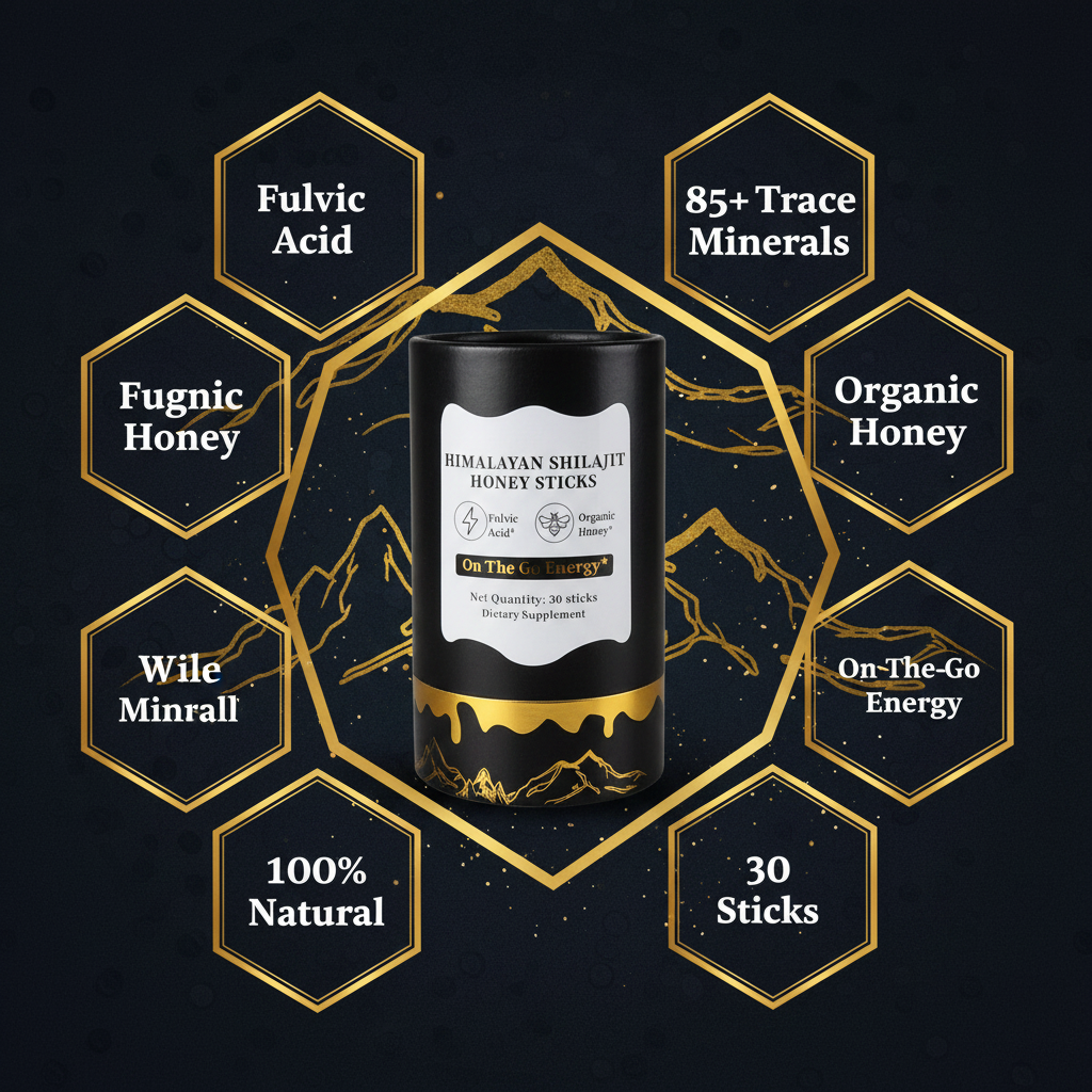 Shilajit Honey Sticks Infographic