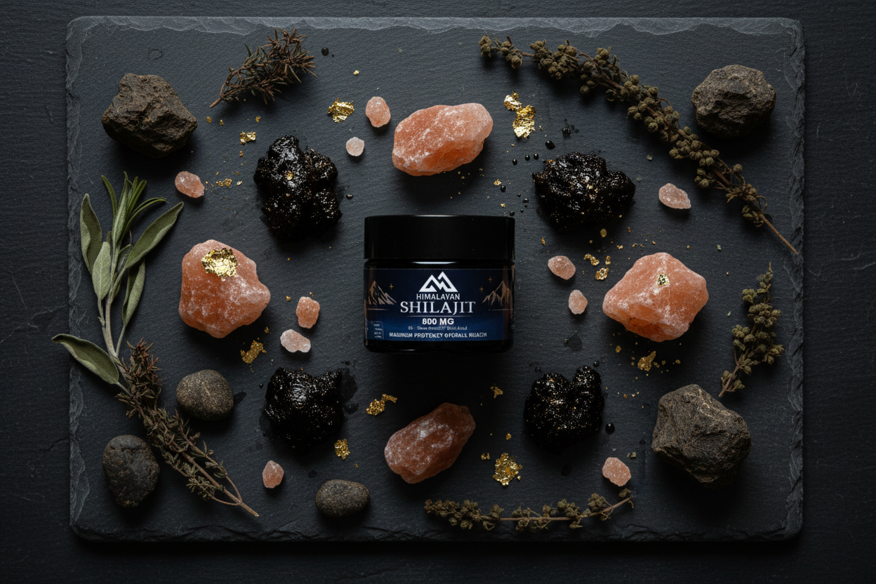 Shilajit Resin Flat Lay