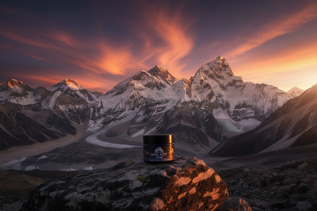 Shilajit Resin Mountain Scene