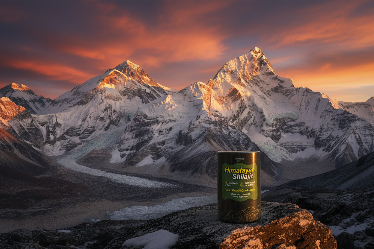 Wellness Nest Shilajit Mountain Scene